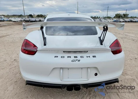 2016 Porsche Cayman Gt4 z USA, uszkodzony, nr VIN WP0AC2A82GK197098